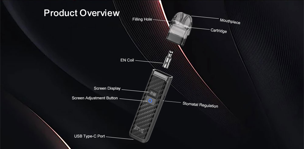 DE019 Dispositivo Sistema Kit Pod Preriempiti ATVS Vape